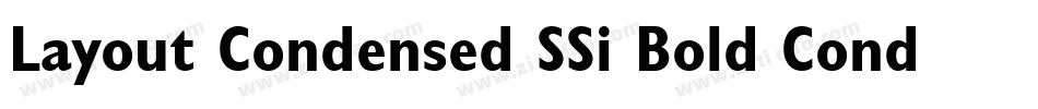 Layout Condensed SSi Bold Condensed字体转换
